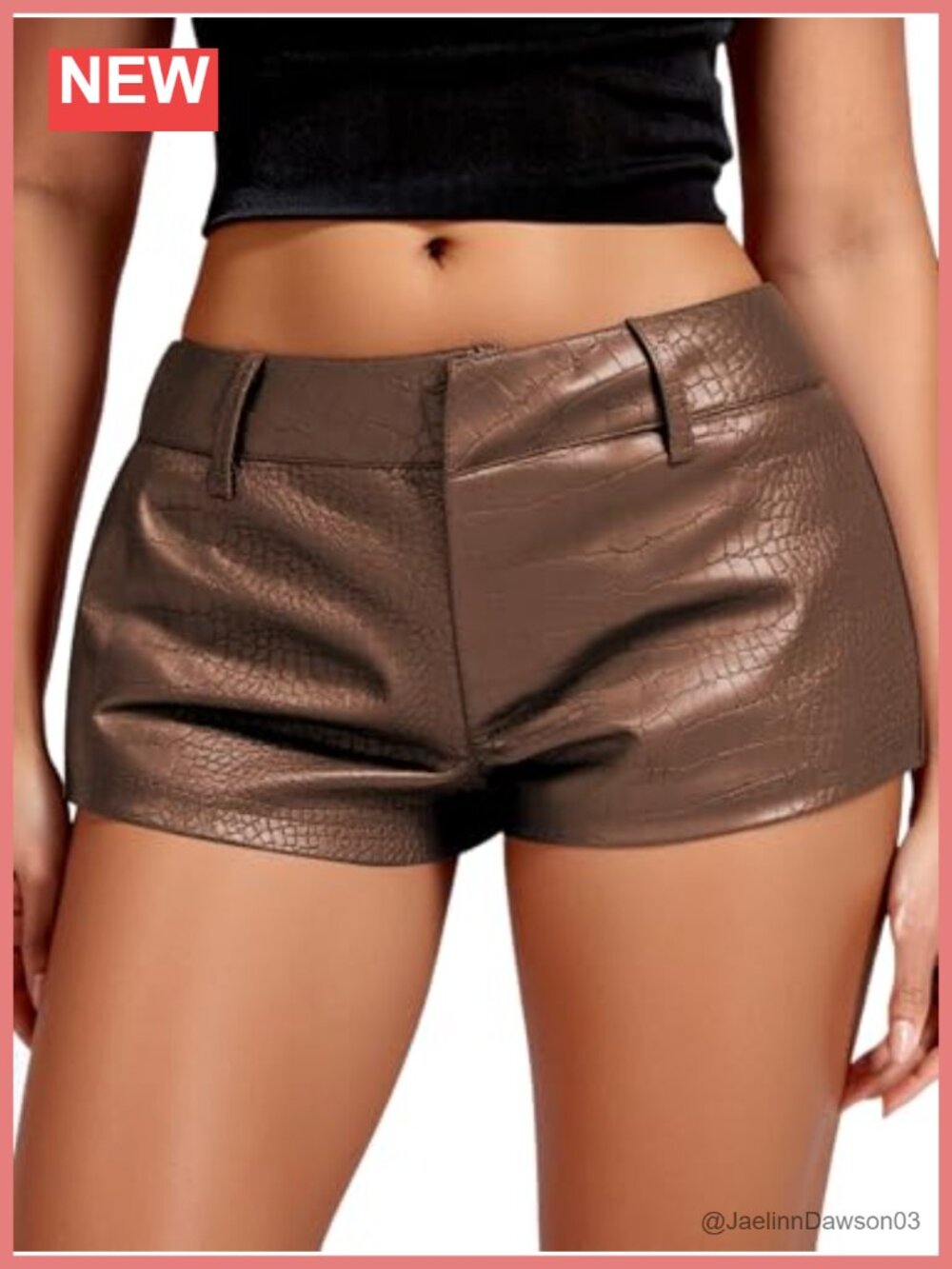 Faux Leather Low Rise Micro Mini Party Club Shorts